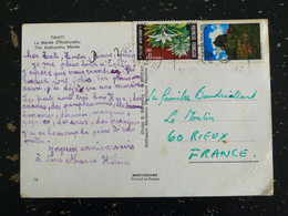 LETTRE POLYNESIE FRANCAISE AVEC YT 100 PAYSAGE ET 64 TIARE APETAI FLEUR - LE MARAE D'ARAHURAHU - Covers & Documents