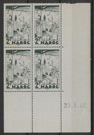 Maroc N°230 - Bloc De 4 Coin Daté - Neuf ** Sans Charnière - TB - Unused Stamps