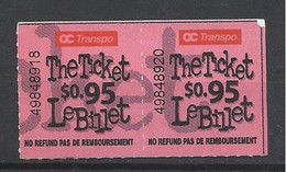 Canada, Ottawa, Bus Ticket, 2006. - Monde