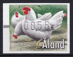 MiNr. 13 Finnland Alandinseln, Automatenmarken2002, 2. Jan. Haustiere (III): Huhn Postfrisch/**/MNH - Aland