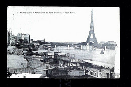 2.80€ : 75 - PARIS - Perspective Du Pont D'auteuil - Tour Eiffel - écrite - Carte Abimée Bord Gauche, Droite Et Bas - Other