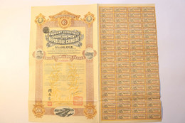 1 X Obligation De 500F - Emprunt Industriel Du Gouvernement De La République Chinoise - Paris, 1914 - Otros & Sin Clasificación