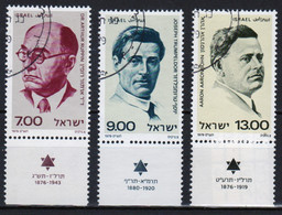 Israel 1979 Set Of Stamps To Celebrate Historical Personalities In Fine Used 6th Series - Usati (con Tab)