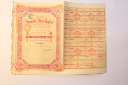 1 X Part Bénéficiaire Au Porteur - Produits Dominicains - Paris, 1911 - Other & Unclassified