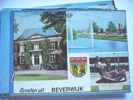 Nederland Holland Pays Bas Beverwijk Met Fontein, Wapen En Standbeeld - Beverwijk