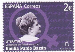 2021-ED. 5513 - Personajes. Centenario Fallecimiento Emilia Pardo Bazán - NUEVO - Nuovi