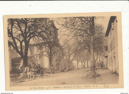 Delcampe - 81 VABRE BOULEVARD DU TENIER L EGLISE ATTELAGE CPA BON ETAT - Vabre