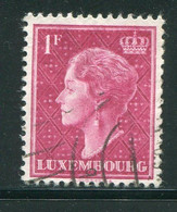 LUXEMBOURG- Y&T N°418- Oblitéré - 1948-58 Charlotte Left-hand Side