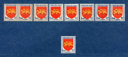 ⭐ France - Variété - YT N° 835 - Couleurs - Pétouilles - Neuf Sans Charnière - Timbre Du Bas Avec Charnière - 1949 ⭐ - Unused Stamps