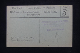 GRECE - Cachet Militaire Du Commandement En Chef Des Armées Alliées En Orient Sur Carte Postale De Salonique - L 106157 - Brieven En Documenten