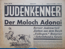 Deutschland; Dritte Reich  - Zeitschrift; "Der Judenkenner" 1935 - 1939-45