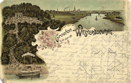Nederland, RENKUM, Groeten Van De Westerbouwing (1897) Ansichtkaart - Renkum