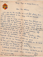 VP18.211 - MILITARIA - Camp Léger De BOISSISE 1948 - Lettre Du Soldat Stéphane Aux Troupes Coloniales - Documenten