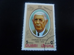 Dubai - Charles De Gaulle (1890-1970) Général - 5 Riyals - Air Mail - Multicolore - Oblitéré - Année 1972 - - De Gaulle (Général)