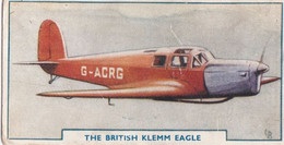 26 British Klemm Eagle - Aircraft Series 1938 - Godfrey Phillips Cigarette Card - Original - Military - Travel - Phillips / BDV