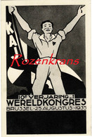 CPA KAJ  JOC Wereldkongres - Brussel - 25 Augustus 1935 Illustrateur Illustrator CPA - Pfadfinder-Bewegung