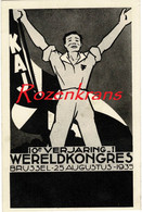 CPA KAJ  JOC Wereldkongres - Brussel - 25 Augustus 1935 Illustrateur Illustrator CPA - Scoutisme