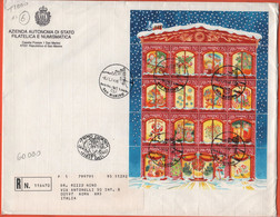 SAN MARINO - 1996 - BF54 Natale - FDC - Azienda Autonoma Di Stato - RACCOMANDATA - FDC