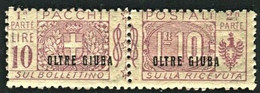 OLTRE GIUBA 1925 PACCHI POSTALI NODO DI SAVOIA 10 L.** MNH - Oltre Giuba