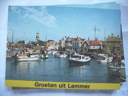 Nederland Holland Pays Bas Lemmer Met Dorp En Boten - Lemmer