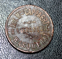 Rare Jeton De Nécessité "5c Ancienne Maison Cappaert - A L'Economie - Wasquehal" - Monetary / Of Necessity