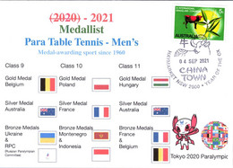 (2 A 9) 2020 Tokyo Paralympic - Medal Cover Postmarked Haymarket - Men's Para Table Tennis - Zomer 2020: Tokio