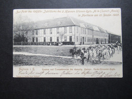 AK 1905 Northeim Kaserne Und Trompetercorps Des Ehemalig. Hannover Garde Kürassier Regts. 100 Jähr. Jubiläum Ulanen Rgt - Northeim