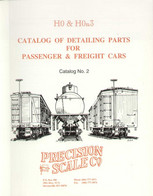 Catalogue PRECISION SCALE 1983 HO & HOn3 Parts For Passenger & Freight Cars - Anglais