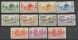 NOUVELLES-HEBRIDES Série Complète N° 144 à 154 NEUF* TRACE DE  CHARNIERE / MH - Unused Stamps