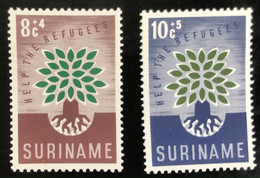 Suriname - C1/24 - MNH - 1960 - Michel 345-346 - Wereldvluchtelingenjaar - Suriname ... - 1975