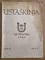 Magazine Newspapers NO000060 - Ustaskinja #1 Croatia (Hrvatska) NDH 1943-04-10 Ustase WW2 - Sonstige & Ohne Zuordnung