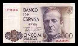 España Error 5000 Pesetas 1979 Pick 160 MBC/+ VF/+ - [ 4] 1975-…: Juan Carlos I.