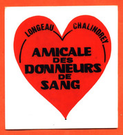 Autocollant Amicale Des Donneurs De Sang De Longeau Chalindrey - Pegatinas