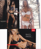 Lot De 3 Cartes Publicitaires Lingerie Féminine - Triumph Et Valisere  - Femme - Charme - Sexy - - Mode