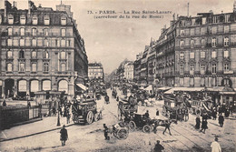 PARIS-LA RUE SAINT-LAZARE- CARREFOUR DE LA RUE DE ROME - Metro, Stations