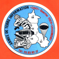 Autocollant Armée De Terre Information - CDAT Quartier Foch 52 Chaumont - Stickers