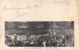 PARIS-LES TROUPES AMERICAINES DEFILENT A PARIS JUIN 1917 - Autres & Non Classés