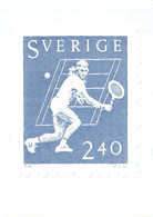 Sweden:Stamp On Postcard, Tennis - Stamps (pictures)