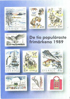The Ten Most Popular Swedish Stamps 1989 - Stamps (pictures)
