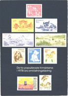 The Ten Most Popular Swedish Stamps 1978 - Stamps (pictures)