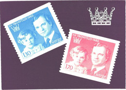 Sweden:The Stamps "New Order Of Succession 1980", The Motif Shows King Carl XVI Gustaf And Crown Princess Victoria - Stamps (pictures)