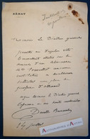 L.A.S Jean DANELLE BERNARDIN Sénateur Né à Montreuil-sur-Blaise (Haute Marne) / Louvemont  - Lettre Autographe Sénat - Politico E Militare