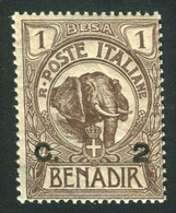 SOMALIA 1906-07 ELEFANTI E LEON 2 C SU 1 B ** MNH - Somalia