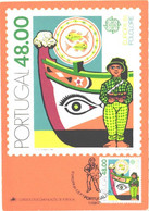 Portugal:Maxi Card, Stamp On Postcard, CEPT 1981, Folclore - Stamps (pictures)