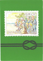 Denmark:Stamp On Postcard, 1984 - Stamps (pictures)