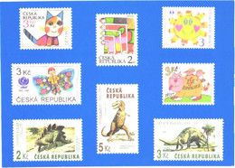 Czech:Stamps On Postcard, Dinosaurs - Stamps (pictures)