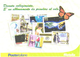 Italy:Stamps On Postcard, Poste Italiane - Stamps (pictures)