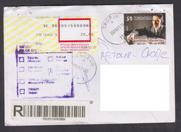 REPUBLIC OF MACEDONIA, R-COVER, MICHEL 767 - 100 Years CLAUDE SHANNON, Computers, USA, Criptography, Military + - Informática
