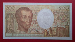 200 Francs Montesquieu 1992 Fauté Manque De Passage Au Vert Au Verso - Fautés