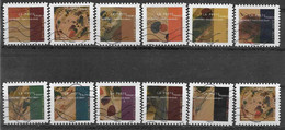 2021 FRANCE Adhesif 1968-78 Oblitérés, Kandinsky , Carnet Complet, 11 Timbres + 1 En Double - Adhesive Stamps